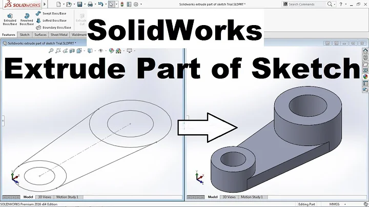 SolidWorks Extrude Part of Sketch