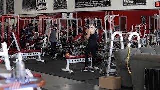 About a dozen masked weightlifters did sets in front of mirrors at
southern california gym that was open thursday despite stay-at-home
orders. one the c...
