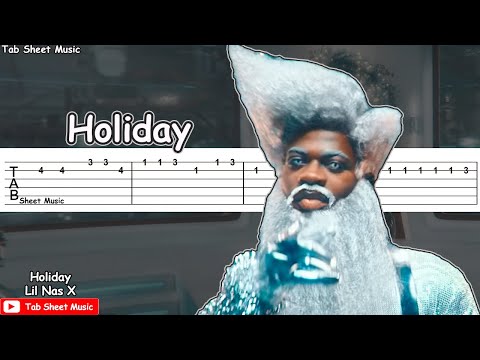 Lil Nas X - Holiday Guitar Tutorial | TAB