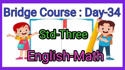 Std_3 || Bridge course Day-34 || English_Math | तिसरी || सेतू अभ्यास दिवस-34 इंग्रजी_गणित|