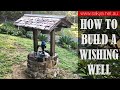 Stone wall wishing well cover bore water