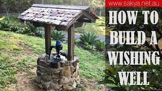 Stone Wall Wishing Well Cover Bore Water