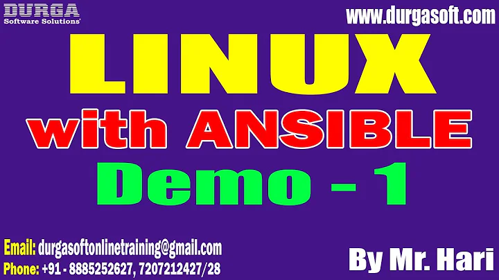 LINUX with ANSIBLE tutorials || Demo - 1 || by Mr. Hari on 10-11-2025 @7PM (IST)
