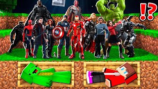 All Creepy SUPERHEROES vs MIKEY and JJ ESCAPING Underground ! - in Minecraft Maizen
