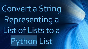 Convert a String Representing a List of Lists to a Python List