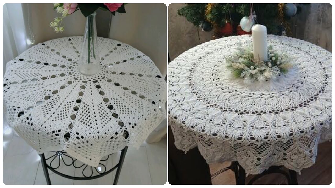 Великолепные вязаные крючком скатерти/дорожки на стол.