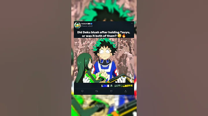 Deku saves Tsuyu, but why so much blushing? 😳💚 #myheroacademia #allmight #oneforall #mha #animeedit