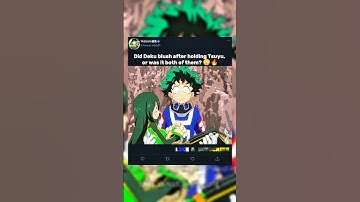Deku saves Tsuyu, but why so much blushing? 😳💚 #myheroacademia #allmight #oneforall #mha #animeedit
