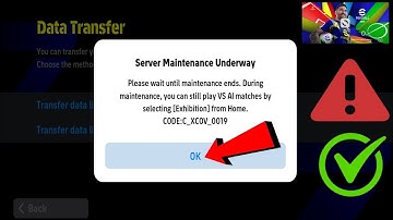  Fix" Server maintenance Underway Problem in eFootball 2025
