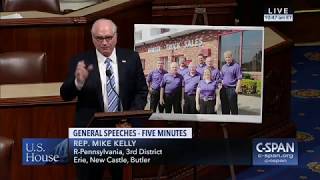 Rep. Mike Kelly Honors 80th Anniversary of Hunter Truck of Butler, PA, on House Floor
