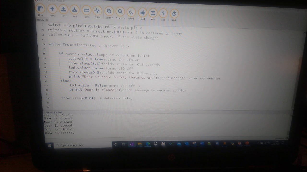 Python Digital inputs and outputs part 2 - YouTube