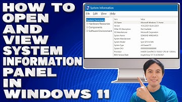 How To Open and View System Information Panel in Windows 10/11 [Guide]