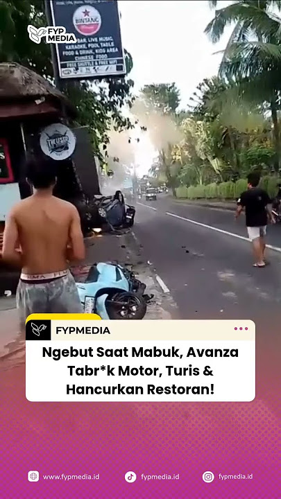 mobil Avanza melaju dalam kondisi pengemudi mabuk dan memicu kecelakaan di Tanjung Benoa, Bali.