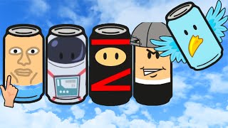 FIND the CANS *How to get ALL 5 NEW Cans and Badges* MEWING NINJA BULLY ASTRONAUT BLUE BIRD! Roblox