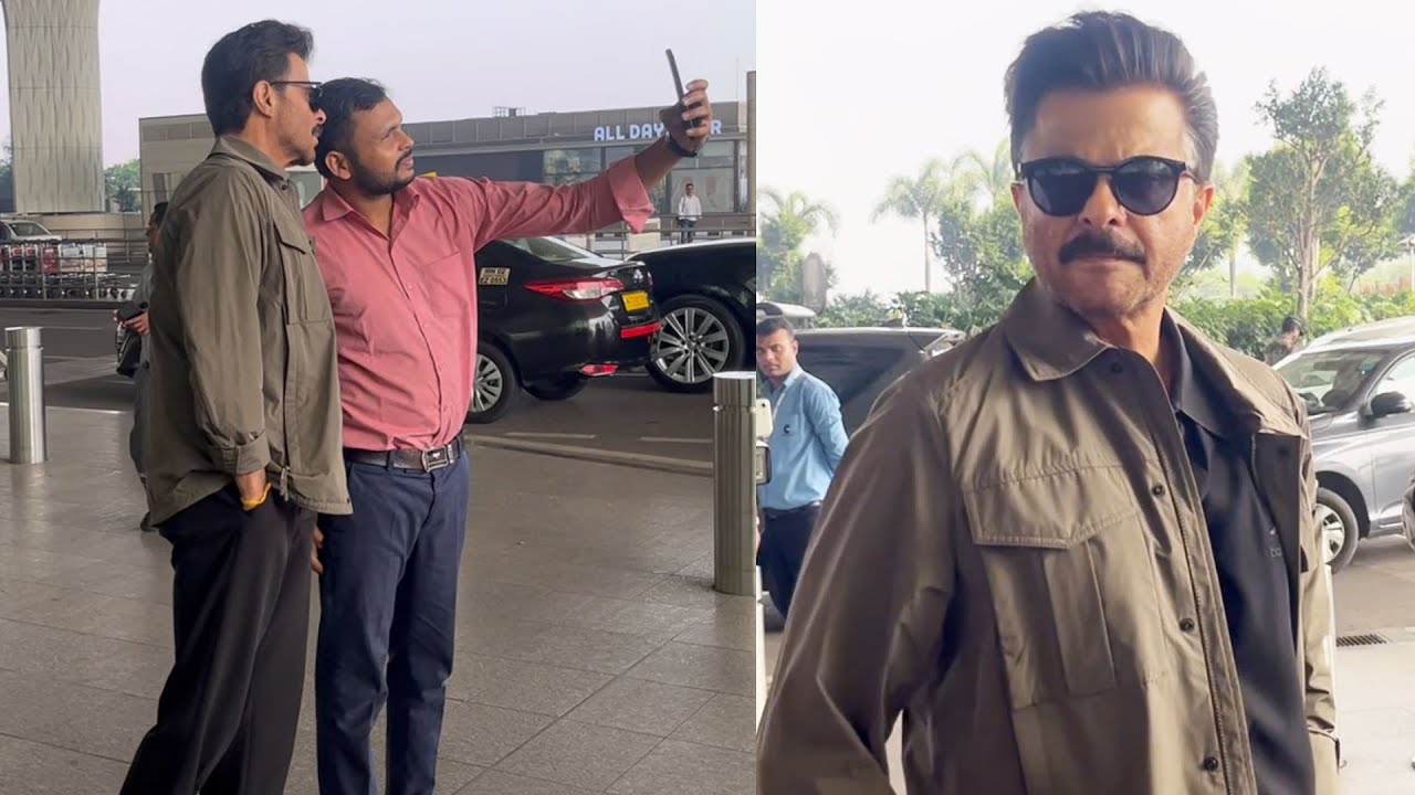 Anil Kapoor Selfie Fans, Spotted At Mumbai Airport - YouTube