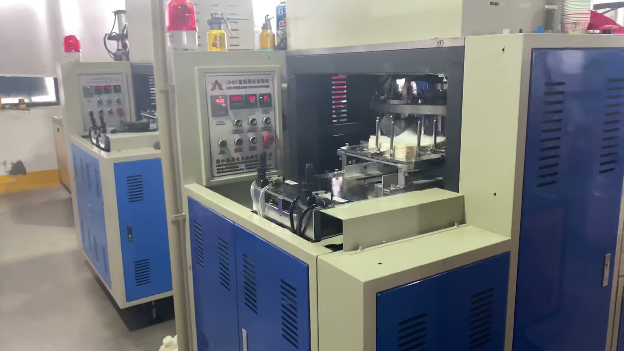 high speed paper muffin tulip cup forming and making machine in China bakery cup factory work video