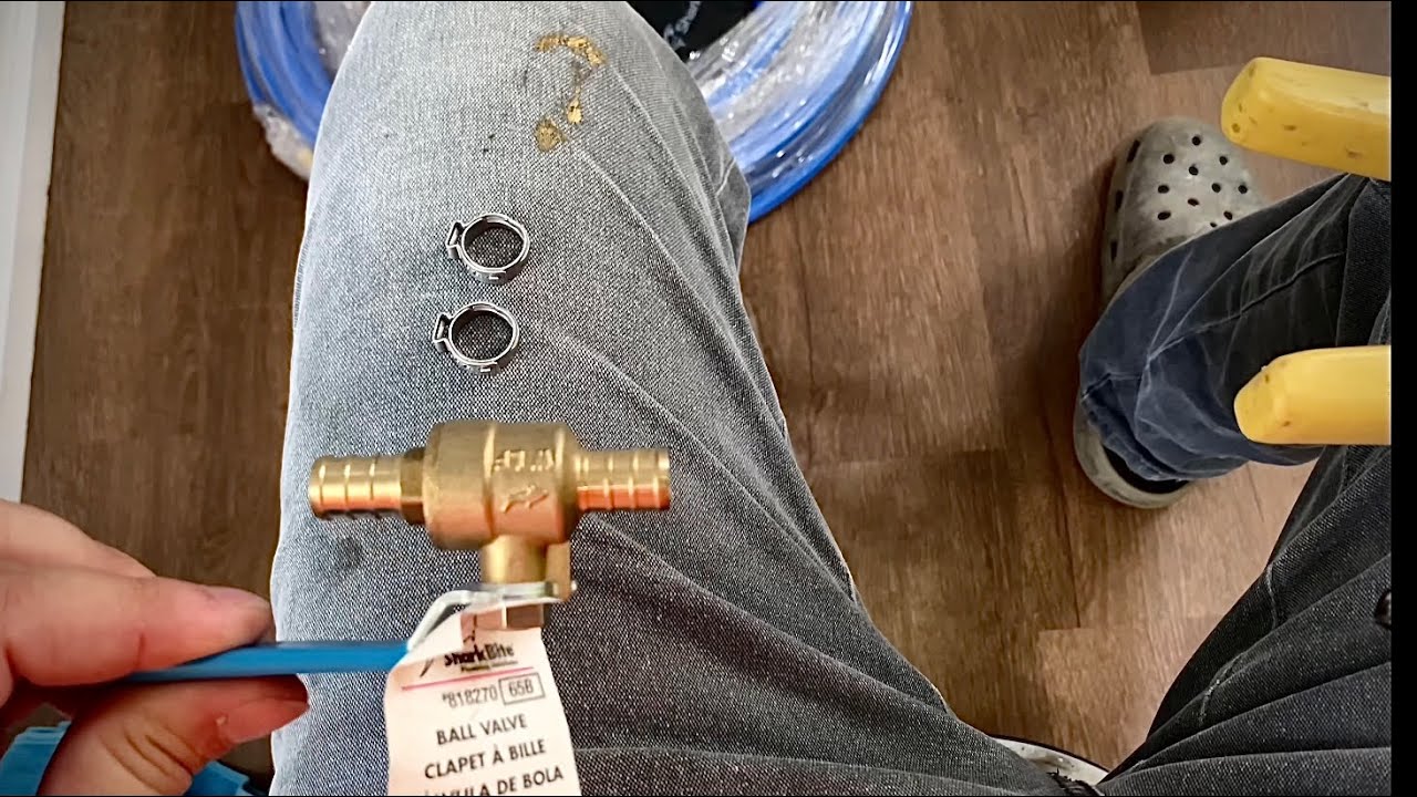 How To Install A Pex Shut Off Valve YouTube