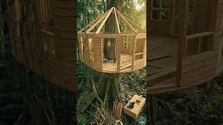 Tree-Integrated Shelter Build | Survival Cabin Wrapped Around a Living Tree