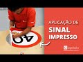 Como adesivar placa de trnsito  aplicao de sinal impresso em chapa de placa sinalizao placas