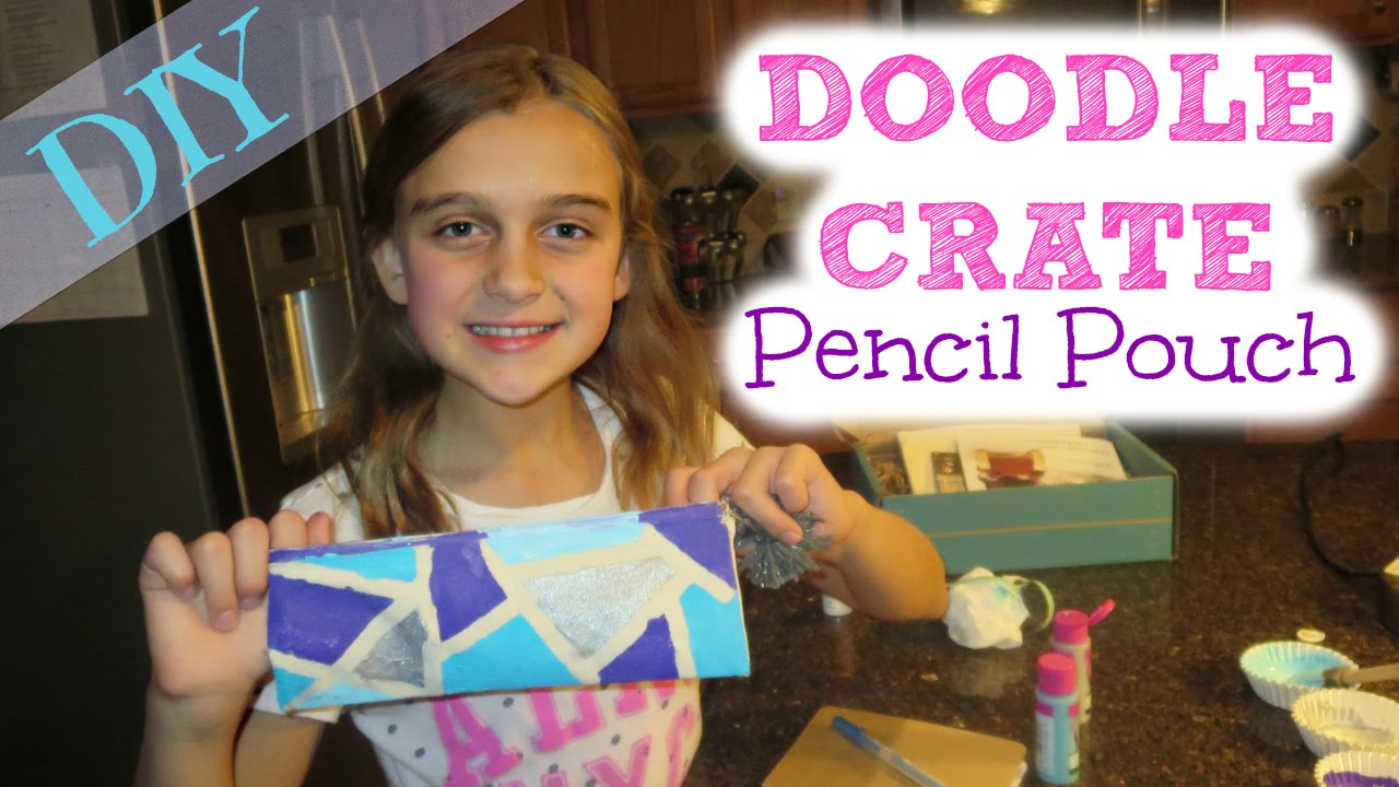 DIY PENCIL POUCH FROM DOODLE CRATE YouTube