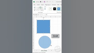 How to insert a Square or Circle shape in Excel