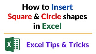 How to insert a Square or Circle shape in Excel screenshot 1