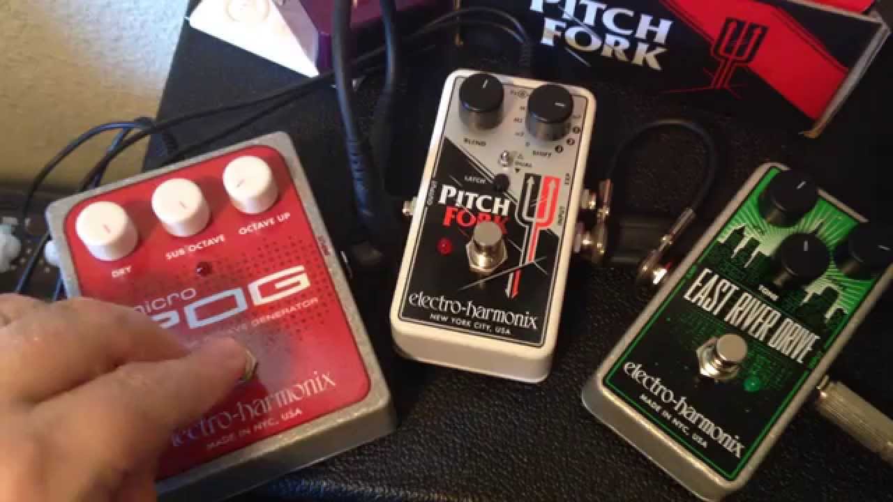 EHX Pitch fork Compared to Micro Pog Bass demo Electro harmonix YouTube