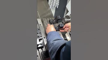 Swiss cnc lathe of dual spindle and row machine install knife holders #cnclathe #machine #install