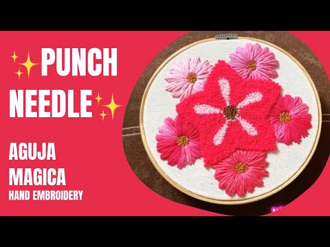 PUNCH NEEDLE EMBROIDERY EASY | FLORES CON AGUJA MÁGICA FÁCIL