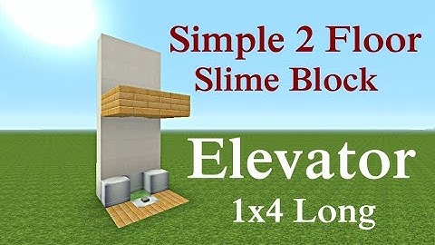 Minecraft Tutorial : Simple 2 Floor Slime Block Elevator