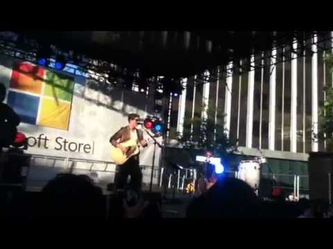 microsoft store Nick Jonas at the Microsoft store grand opening performance