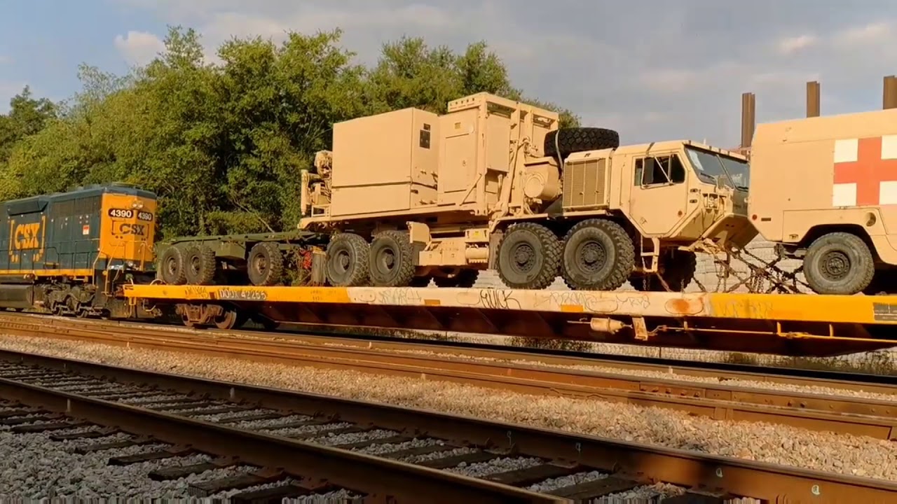 CSX Military Trains Loaded An Empty Flats Maxton - Fayetteville, NC 3/30/18 ©SCLRailroad Production!