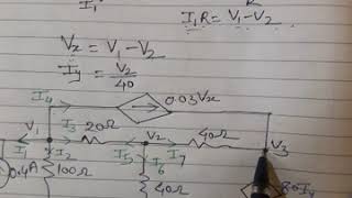 Nodal Analysis with dependent sources Part 2