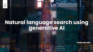 Natural language search using generative AI in the Thinkwise Software Factory