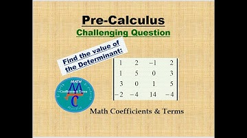 Challenging Pre-Calc. Q. (Determinant of 4x4 Matrix)