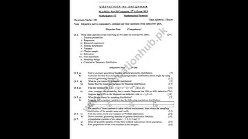 M.Sc MATH University of Sargodha PAST PAPERS/2018/2019/2020/2021