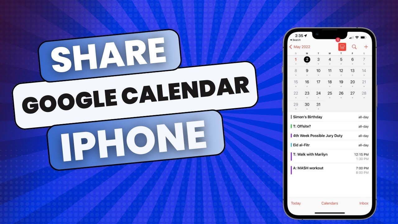 How to Share Google Calendar on iPhone YouTube