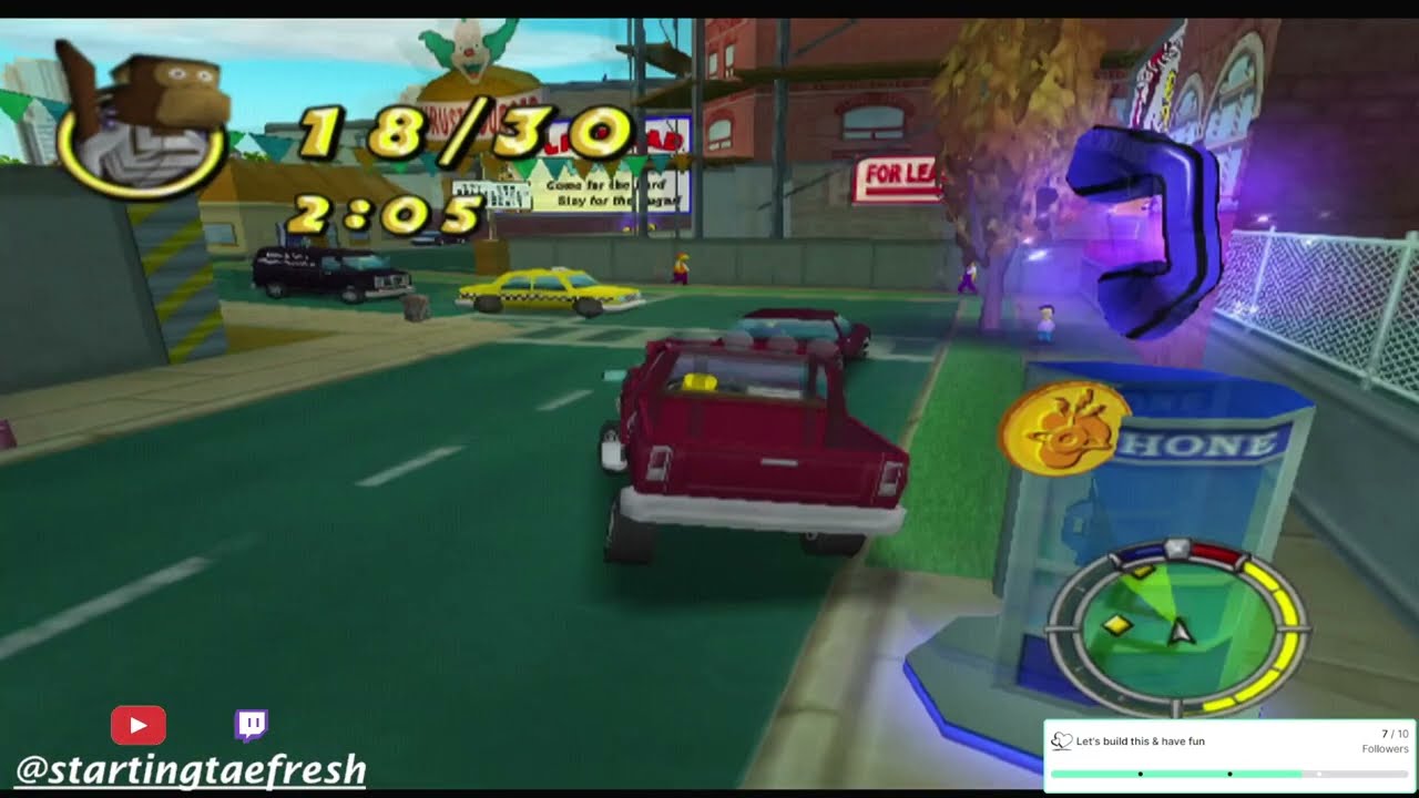 MR. PLOW & 30 MONKEYS ESCAPED?!! SIMPSONS HIT & RUN GAMEPLAY (PS2) EPISODE 3!! (Part 2/7)