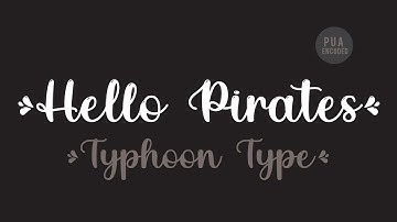 Typhoon Type | How to get " Splash " & Ligature Glyphs on Hello Pirates font with Illustrator