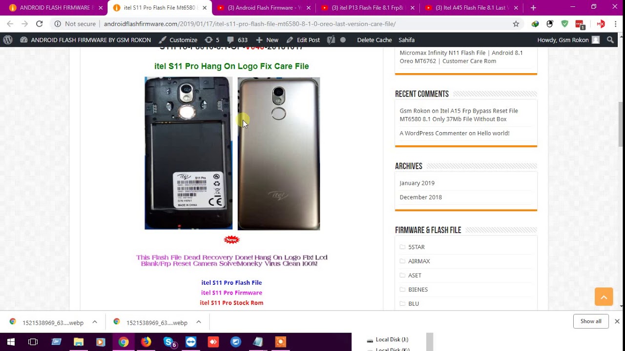 itel S11 Pro Flash File Mt6580 8.1.0 Oreo (V040) Last Version Care File