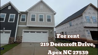 For rent: 219 Deercroft Drive, Apex NC 27539