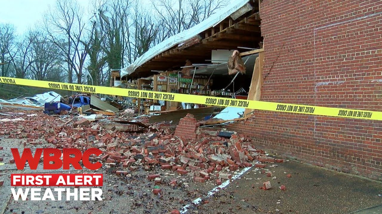 Storm damage in Winfield, Alabama YouTube