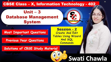 Create and Edit Tables using Wizard | Class 10 IT Important Questions of Database Management System