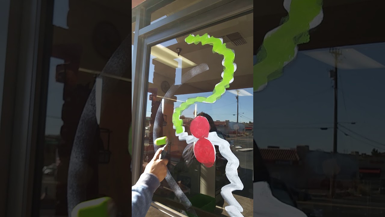 How to paint windows for christmas