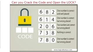 Crack the Code and Open the Lock | This will Eat your Brain