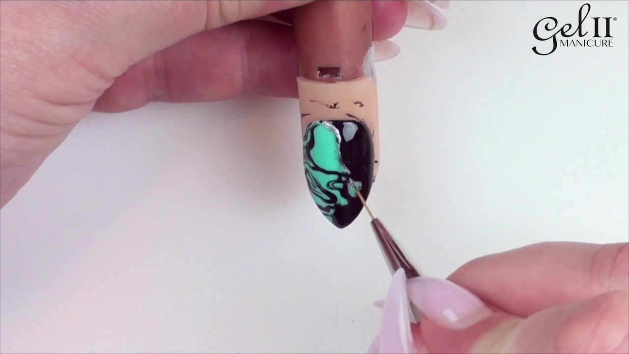 Gel II Forget Me Not Chic Marble Nail Art