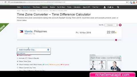 How to use timeanddate.com to convert timezone