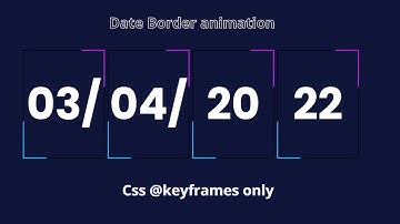 Awesome CSS  Animation  Border on Date | Quick CSS3 Animation Effects | Voice of umar