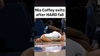 😱 Coffey JUMPS OVER player &amp; CRASHES into court | WNBA women's basketball #shorts #short #basketball