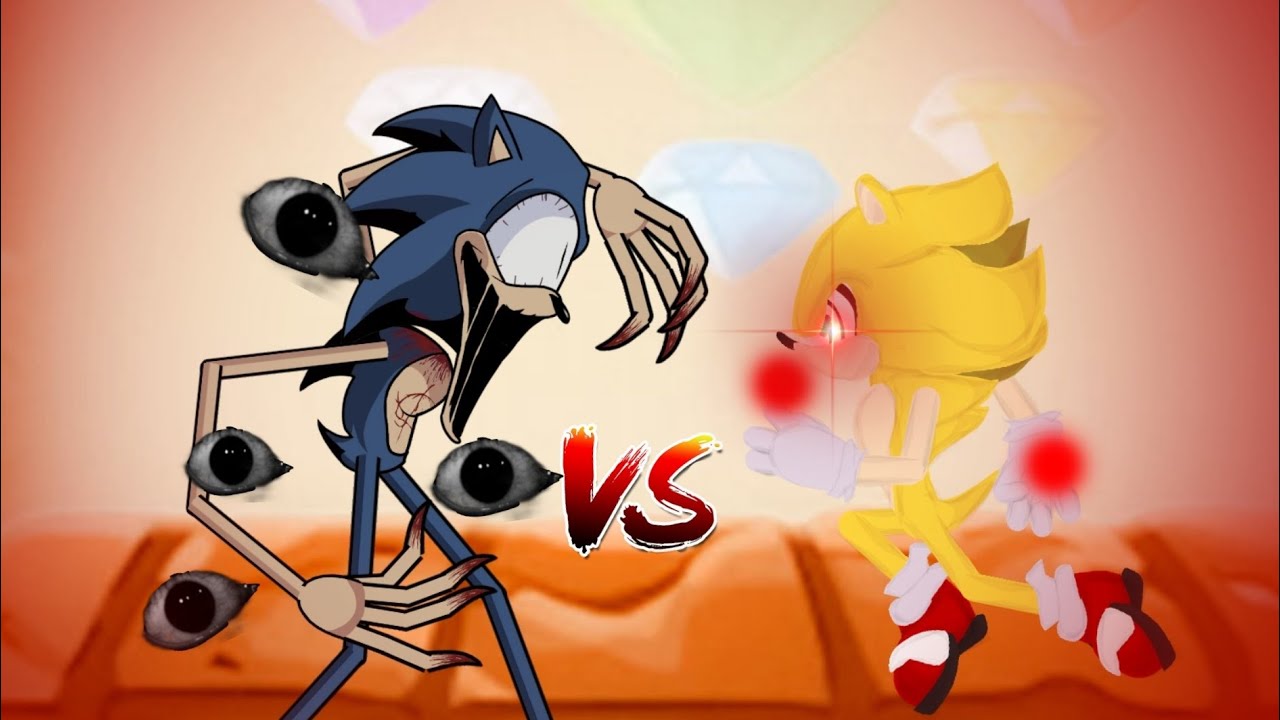 fleetway super sonic VS sonic.exe (SPRITE ANIMATION) on Make a GIF